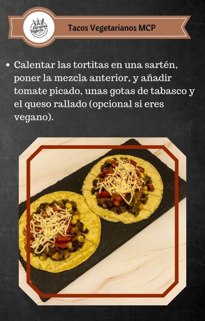 Receta de Tacos Vegetarianos.