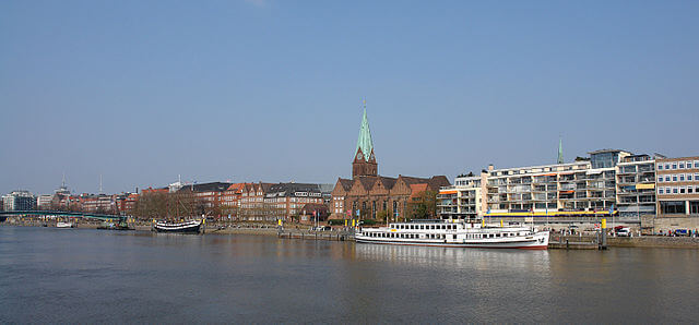 El río Weser se hace navegable en la ciudad de Bremen @wikimedia