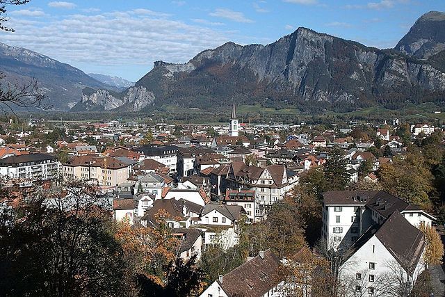 Panorámica de la ciudad de Bad Ragaz en Suiza @Wikimedia