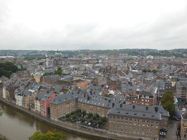 Namur y sus canales desde la Ciudadela