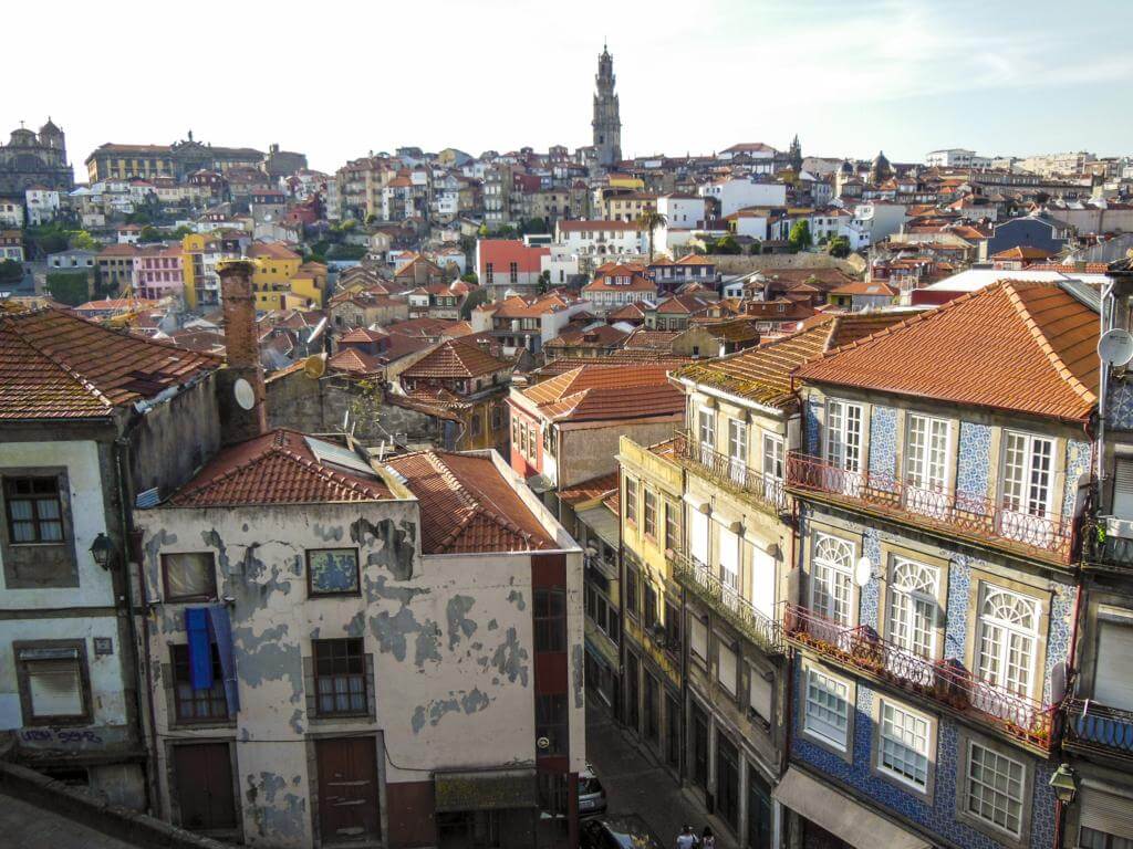 Parte alta de Oporto, desde donde se toma el funicular.