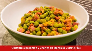 Guisantes con Jamón y Chorizo en Monsieur Cuisine Plus.