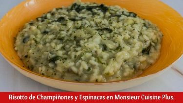 Risotto de Champiñones y Espinacas en Monsieur Cuisine Plus