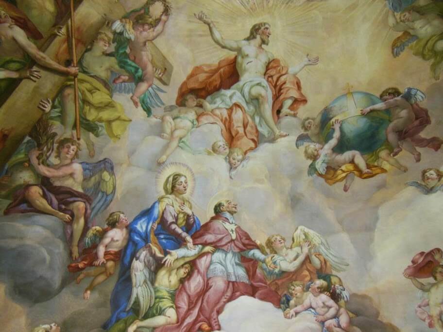 Fresco "apoteosis San Carlos Borromeo".