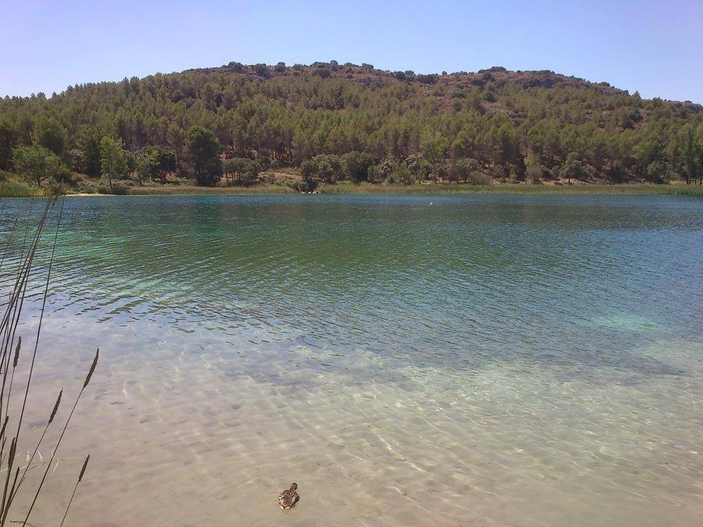 Aguas transparentes de color azul turquesa predominan en las lagunas