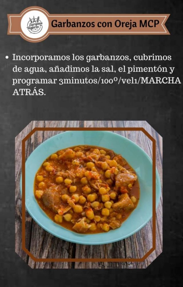 Garbanzos con Oreja en Monsieur Cuisine Plus. ¡Calórico y delicioso!