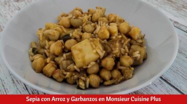 Sepia con Arroz y Garbanzos en Monsieur Cuisine Plus